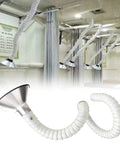 Pro Grade Fume Extraction Arm With Articulated Tubing And Nozzle - Flexible 360 Degree Duct Hose installed in workspace