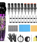 Wireless Tattoo Pen Kit For Beginners With 10 Needles And 7 Ink Colors All In One Tattoo Machine Set Portable Pro Grade Supplies