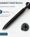 Included 3-inch screw with type-17 tip for secure installation, ideal for Universal Door Strike Shim Kit use.