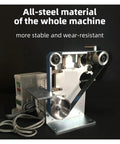 Rugged All Steel Belt Sander And Rock Polisher Gen Two Build with visible all-steel construction, showcasing stability and durability.