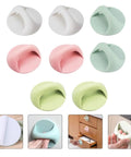 8 Pack Self Adhesive Wardrobe Handles For Cabinets And Drawers No Drill Punch Free Easy Stick On Door Knobs With Colorful Surface
