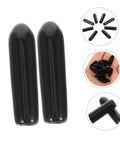 High Grade Black Plastic Dishwasher Rack End Caps 3mm 200 Piece Collection snap-on prong caps in black color.