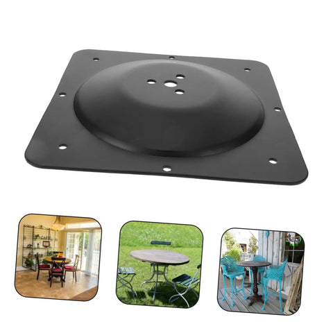 Heavy Duty Five Hole Table Leg Mounting Plate Iron Furniture Bracket For Couch And Chair Repair Built Like A Tank To Hold Up Like A Champ Without Giving An Inch Over Time, black cast iron design.