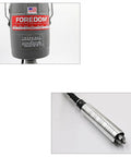 Rock Polisher With Flexible Shaft And Hanging Rotary Tool For Jewelry Making, showing close-up of motor label and shaft detail