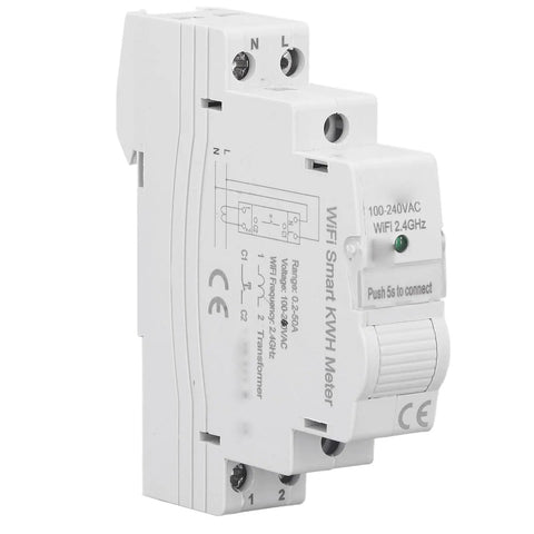 WiFi smart KWH meter for monitoring electricity usage, real-time voltage and current for smart energy management.