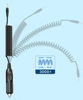 12V Car Charger Adapter For OSSUR Cold Rush Compact Therapy Device, flexible coiled power supply cord, durable design