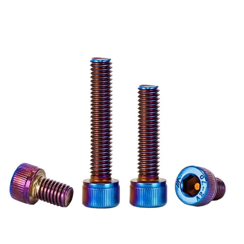 Burning Blue Stainless DIN912 Hex Socket Cap Head Screws Kit M3 To M10 SUS304 55mm 1600 Pcs 6 Sets Outdoor Marine Auto Trim Hardware Dope Finish For Bikes And Custom Builds