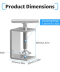 Heavy Duty Hella Tough 2 Pack Small 40mm C Clamp 304 Stainless Steel Screw Vise dimensions showing clamping range 0-36mm.
