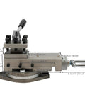 Top Shelf AT300 Compatible Mini Lathe Tool Post Assembly With Quick Swap Dial for precise turning, sturdy cast iron build.