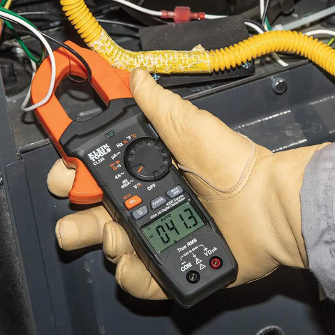 HVAC Pro Kit With Digital Clamp Meter Dual IR And Probe Thermometer And Dual Range Non Contact Voltage Tester With Flashlight