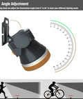 Rechargeable Headlamp With Ultra Bright LED Waterproof Built In Battery Lightweight And Compact All Day Battery Life For Outdoor Camping Fishing Hiking Running showing 60-degree angle adjustment