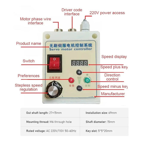 Servo motor controller for Beefed Up Brushless Servo Motor Kit for Sewing Machines and Lathes