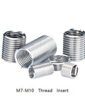 Stainless Steel Helical Thread Repair Insert Kit Set With Multiple Sizes 10 Pieces Beef Up Damaged Tool Threads For Quick Easy Install