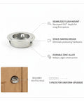 5 Pack Recessed Cabinet Pulls With 1.38 Inch Square Zinc Alloy Flush Mount Handles For Kitchen Drawers And Doors Hidden Finger Grip