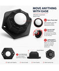 Mini Plate Caster Wheels 4 Pack Self Adhesive Nylon Rollers For Household Appliances smooth gliding nylon ball for effortless movement