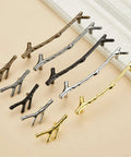 Large Vintage Tree Twig Branch Cabinet Knobs 4 Pack Zinc Alloy Drawer Pull Handles in various colors and sizes