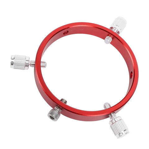 Six Hole 90mm Guiding Scope Ring In Aluminum With M6 And One Quarter Inch Screws Red Mount For 70 To 90mm Astrophotography Gear