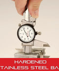 Fractional Dial Calipers With White Face 0 To 6 Inch Range Ultra Accurate To 0.002 Inch 0.010 Inch Graduation One Hand Fine Adjustment