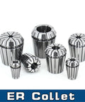 Versatile Er20 Spring Collet Chuck Tool Holder For Cnc Milling Machines featuring various sizes of precision collets in steel.