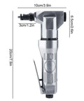 Beast Pro Grade Portable Pneumatic Metal Nibbler Cutter shown with dimensions for precise metal shop work at 2800 RPM
