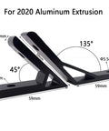 Eight Corner Bracket Set for 20 Series Aluminum Extrusion showing 45 and 135 degree angles with dimensions labeled.