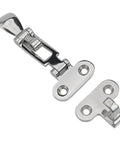 316 Stainless Steel Anti Rattle Marine Latch For Yacht Door Cabinet Toolbox Silent Buckle Hasp Mirror Polished Finish With M5 Screws