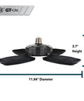 15,000 Lumen LED Adjustable 4 Panel Garage Light Go-To Heavy Duty Indoor Lighting 140W Power Daylight White 5000K E26 Base