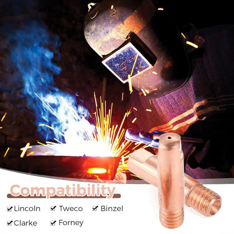 Top Rated 30 Pcs 0.023 Mig Welding Contact Tips For Guns Durable Gun Accessories with copper tips used in welding.