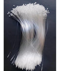 1000 Pc Clear 9 Inch Plastic Hang Tag Fasteners No Sweat Quick Snap Lock Security Loops arranged in a bundle for retail use.