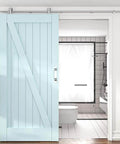 6.6Ft Top Mount Stainless Steel Barn Door Hardware Track Kit For 36 To 40 Inch Wide Single Door Heavy Duty Anti Rust Super Smooth