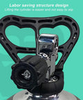Scuba Tank Carry Handle and Folding Dive Holder Grip for 42-44mm Cylinders with labor-saving structure on aqua background
