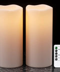 Flameless LED Pillar Candles With Hemp Rope And Remote Timer Real Wax Battery Operated Candles With 3D Flicker Wick and remote