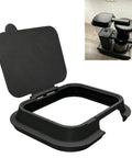 Amp Up Your Daily Drip Game With This Solid Hinged Coffee Maker Replacement Lid featuring a matte black design and swing top access.