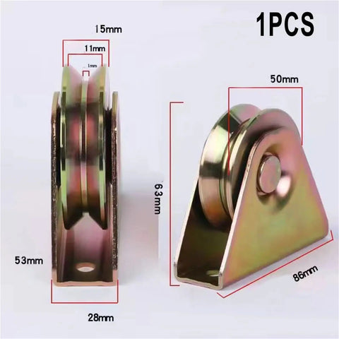 Heavy Duty V Groove Wheel For Sliding Gate Rollers With Beefy Steel Track Pulley Setup Smooth As Butter Glide No Drama Hardware Kit side view with dimensions