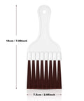 4 Pack Coil Brush Set For Air Conditioner Condenser And Refrigerator Cleaning, small brown whisk brush with dimensions.