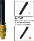 Push To Connect Fittings 1/8 Inch Tube OD Pneumatic And Air Quick Disconnect Set Of 5 instruction diagram for smooth pipe connection.