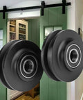 Two Pack Heavy Duty Cabinet And Window Pulley Roller Hardware Kit For Smooth Quiet Sliding Doors With Zinc Alloy And Nylon Wheels