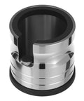 Stainless Steel 58mm Espresso Tamping Station And Portafilter Stand For Home Brewers With Adjustable Height Base and Non Slip Grip.