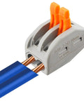50 Piece Set Lever Wire Connectors Two Conductor Quick Clamp Terminal Blocks Compact Design No Tool Needed Fast Connection For 28 12 AWG Wire
