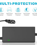High Efficiency 59V 1.8A Lead Acid Battery Charger For 48V 12Ah Electric Bicycle Battery With 3 Hole Plug and multi-protection features