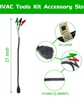 HVAC Tools Kit Accessory Adapter Cord For Circuit Breaker Finder And Vacuum Pump, 21 inch with heavy-duty alligator clips