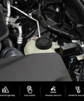 2 Pack Rad Coolant Reservoir Cap For Infiniti And Nissan Radiator Overflow Tank Engine Water Cooling Cap Replacement Compatible With OEM 21712-79900 Black Finish Durable Car Cooling System Cap installed on engine.