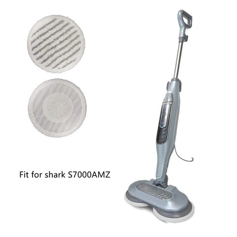 Replacement Steam Mop Pads For Shark S7000AMZ S7001 Steam Mop with two microfiber pads for hard floors, gray mop shown