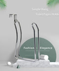 Over The Tank Toilet Paper Holder Chrome Finish Hang Anywhere Space Saving Easy Install Multipurpose Holder.
