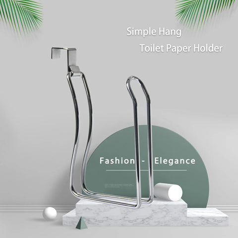 Over The Tank Toilet Paper Holder Chrome Finish Hang Anywhere Space Saving Easy Install Multipurpose Holder.