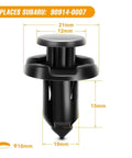 Push Type Retainer Fastener Kit For Subaru Vehicles With 100 Pcs 7mm 8mm 10mm Clips And Rivets, OEM Upgrade Compatible