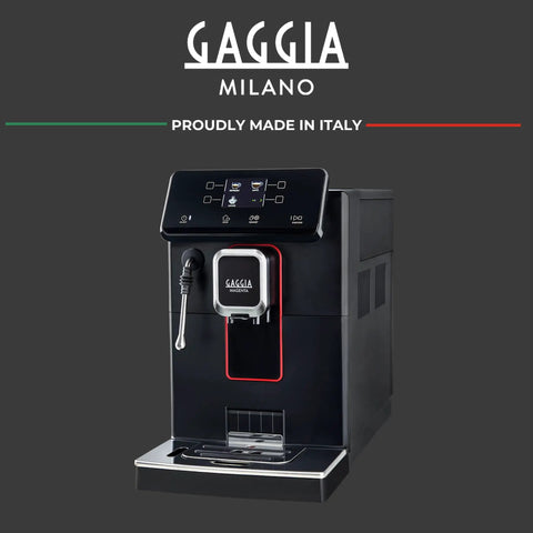 Super Automatic Espresso Machine With One Touch Brewing And On The Fly Settings To Nail Your Favorite Cups, sleek black design.