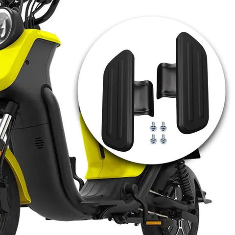 Grab These Epic 2Pcs Foot Rests For Your Ebike Front Pedals Made From Durable Anti Skid Aluminum Alloy To Give You A Super Comfortable Ride No Gimmicks Just Solid Gear. Black aluminum ebike front foot pegs with screws, mounted for passenger support