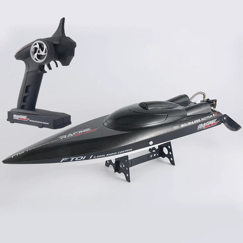 RTR 25.5 Inch Brushless Remote Control Boat With 2.4GHz Radio, 4WD Speed Watercraft That Hits Up To 30 MPH, Waterproof Hull