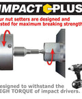 Three And Five Eighths Inch Slotted Sidewalk Driver For Impact Drivers Impact Plus Ten Pack Chrome Vanadium Steel shown with impact driver